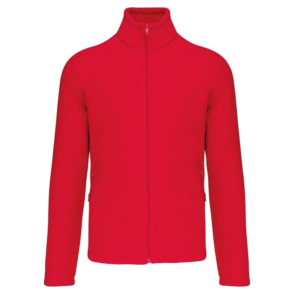 Men's zip-up microfleece with raglan sleeves