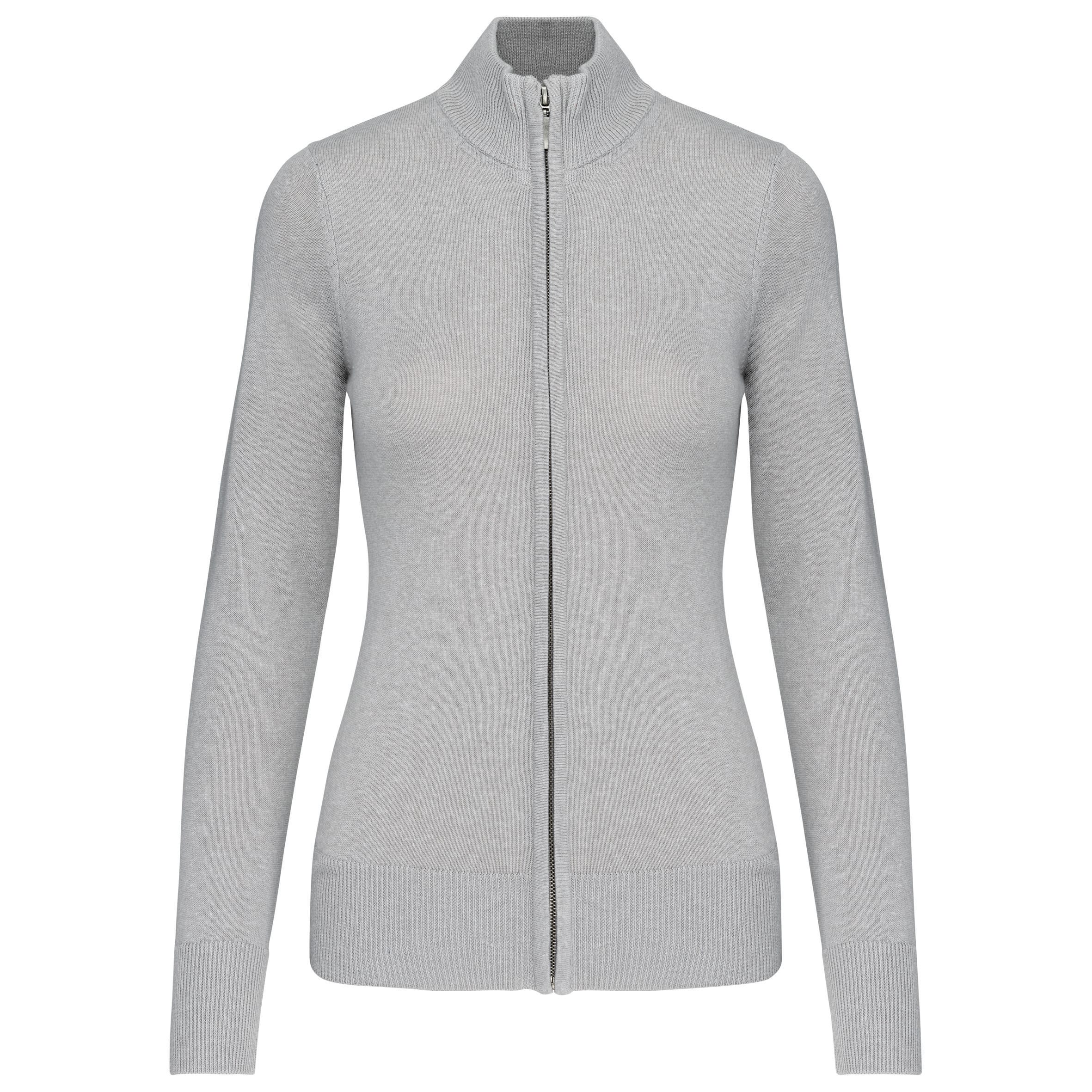 Women's zippered cardigan