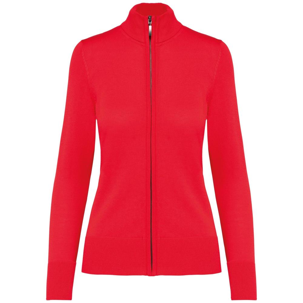 Women's zippered cardigan