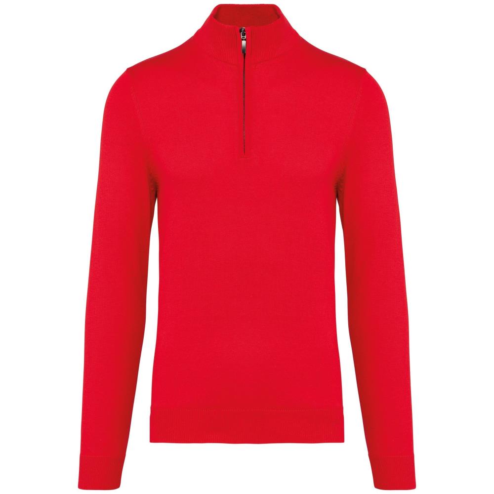 Men's zip-collar jumper