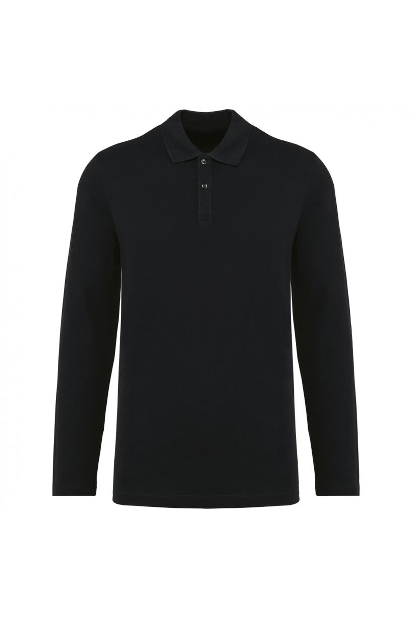Supima® herenpolo lange mouwen