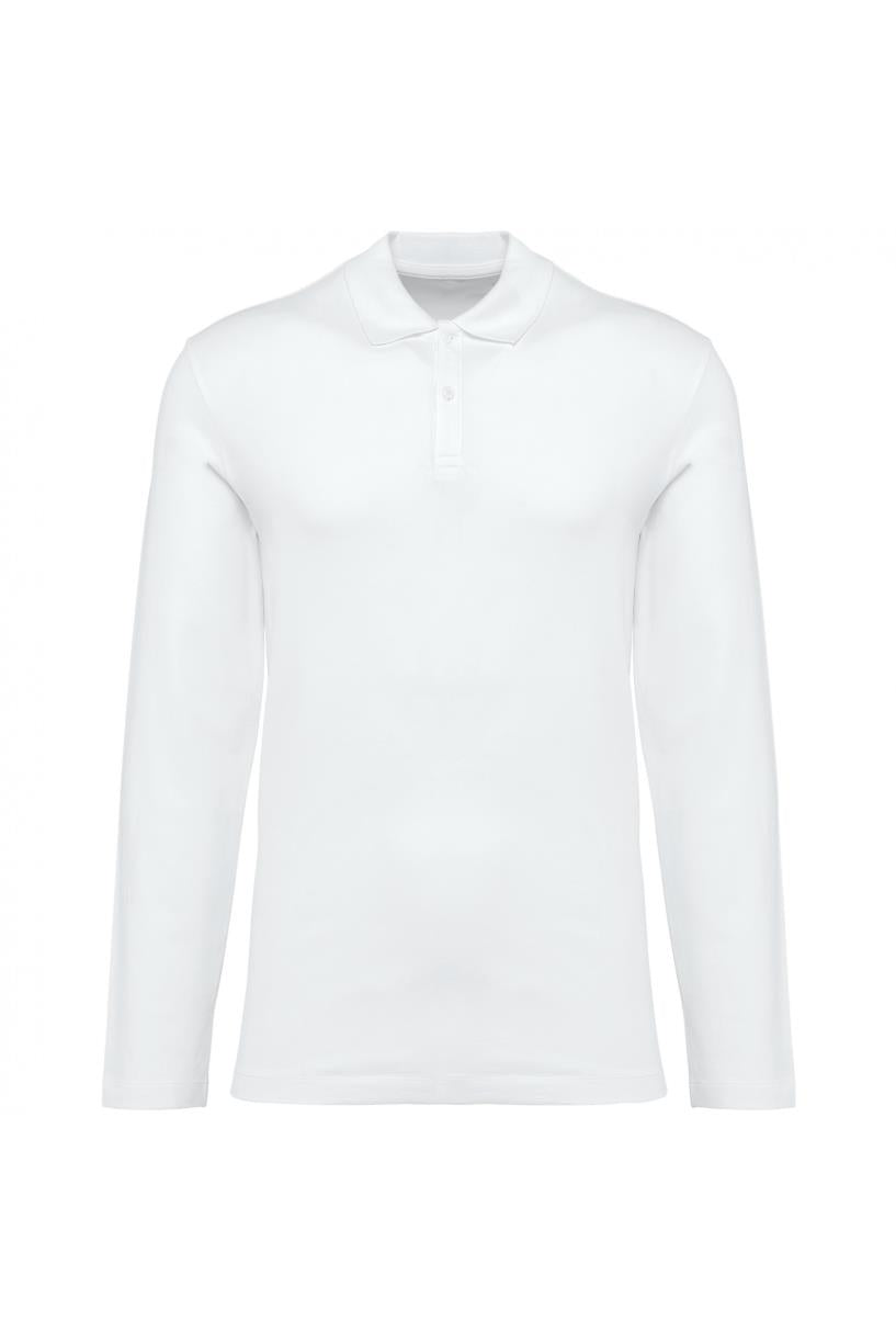 Supima® herenpolo lange mouwen