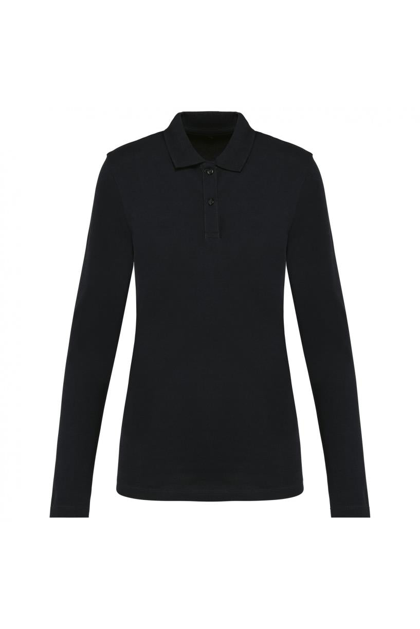 Supima® damespolo lange mouwen