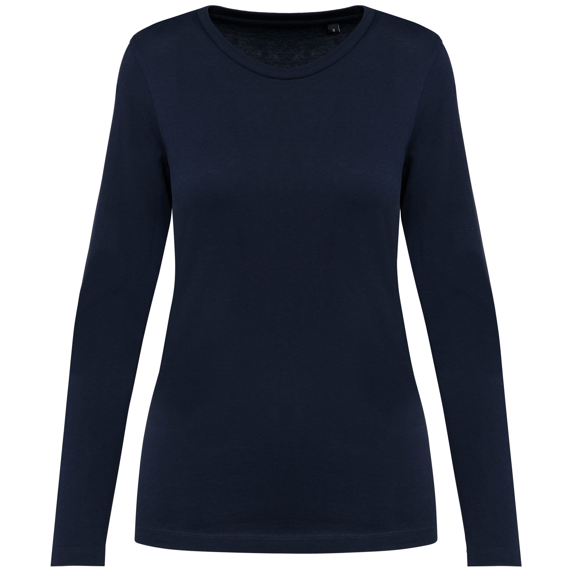 Supima® dames-T-shirt ronde hals lange mouwen