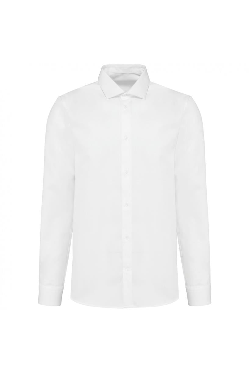 Men's long-sleeved poplin shirt