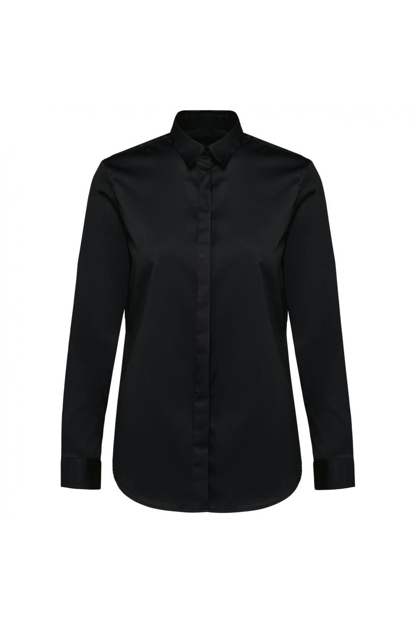 Women's long-sleeve twill shirt
