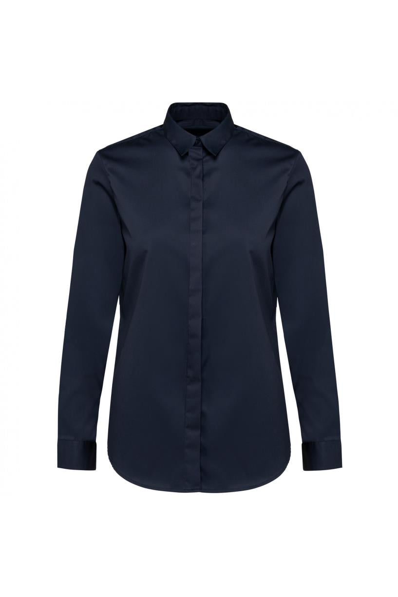 Women's long-sleeve twill shirt