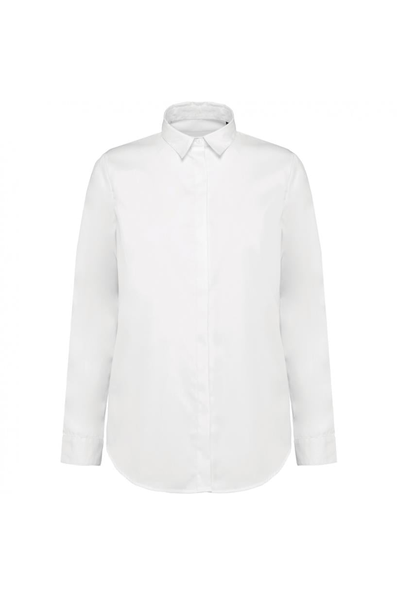 Women's long-sleeve twill shirt