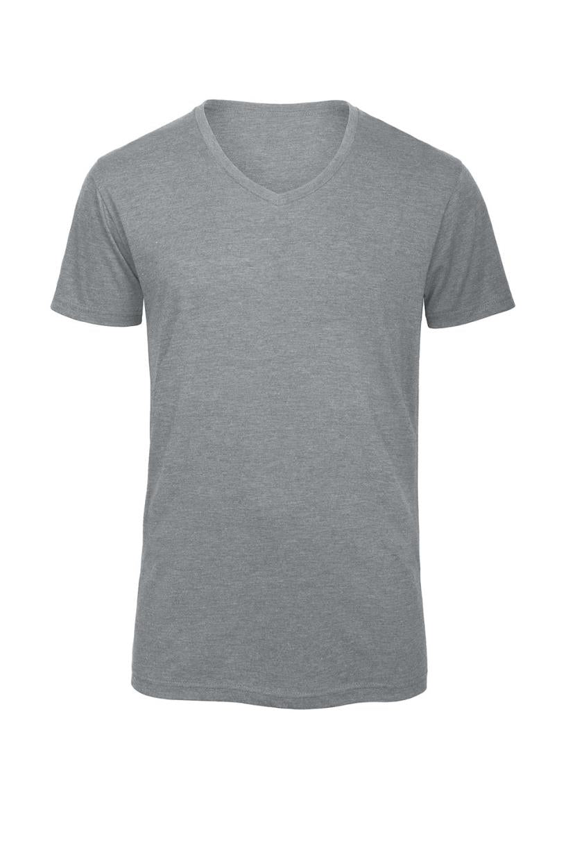 Heren V-Hals Triblend T-shirt