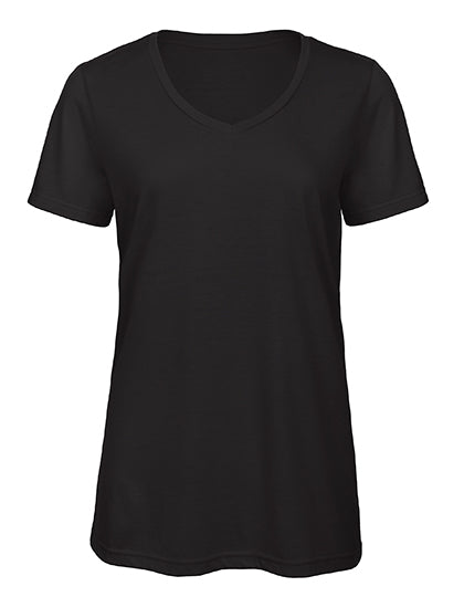 Dames Triblend T-shirt met V-hals