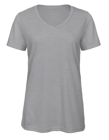Dames Triblend T-shirt met V-hals