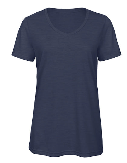 Dames Triblend T-shirt met V-hals