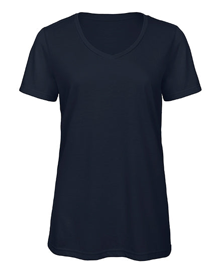 Dames Triblend T-shirt met V-hals