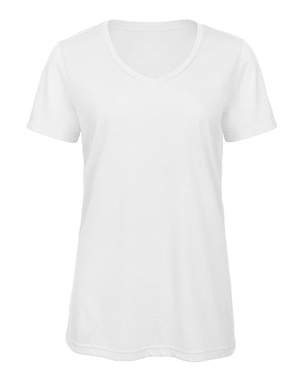 Dames Triblend T-shirt met V-hals