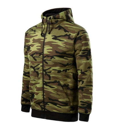 Malfini Camo Zipper Sweatshirt men’s - camouflage green
