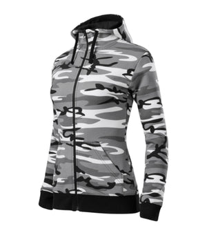 Malfini Camo Zipper Sweatshirt women’s - camouflage gray