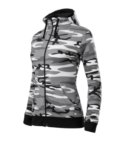 Malfini Camo Zipper Sweatshirt women’s - camouflage gray