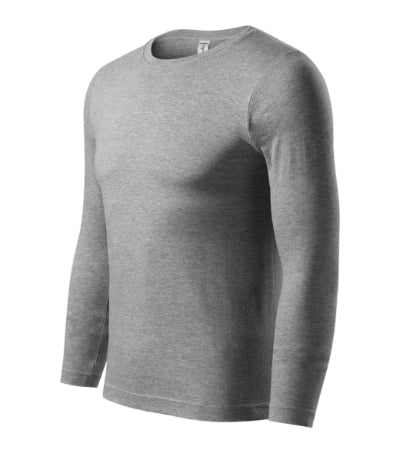 Malfini Progress LS T-shirt unisex - dark gray melange