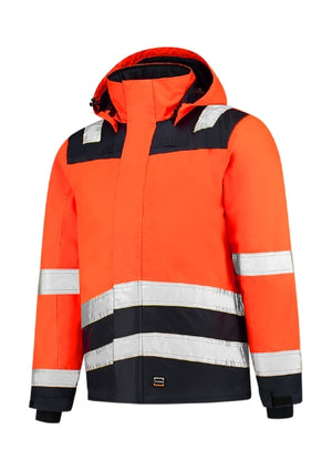 Malfini Midi Parka High Vis Bicolor Work Jacket unisex - fluorescent orange