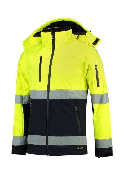 Malfini Bi-color EN ISO 20471 Softshell Softshell Jacket unisex - fluorescent yellow