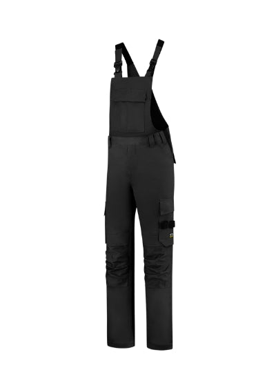 Malfini Bib & Brace Twill Cordura Work Bib Trousers unisex - black