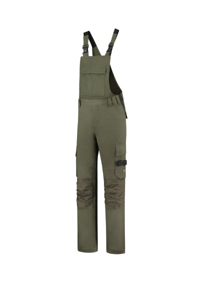 Malfini Bib & Brace Twill Cordura Work Bib Trousers unisex - army