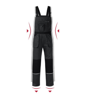 Malfini Woody Work Bib Trousers men’s - ebony gray