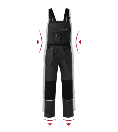 Malfini Woody Work Bib Trousers men’s - ebony gray