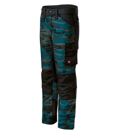Malfini Vertex Camo Work Trousers men’s - camouflage petrol
