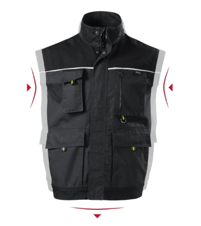 Malfini Ranger Work Vest men’s - ebony gray