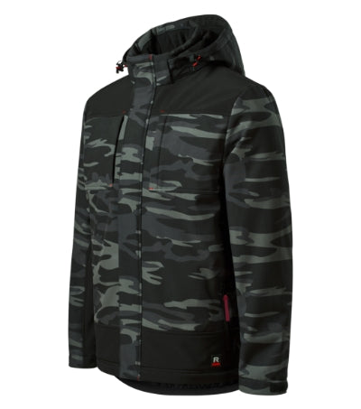 Malfini Vertex Camo Winter softshell jacket men’s - camouflage dark gray