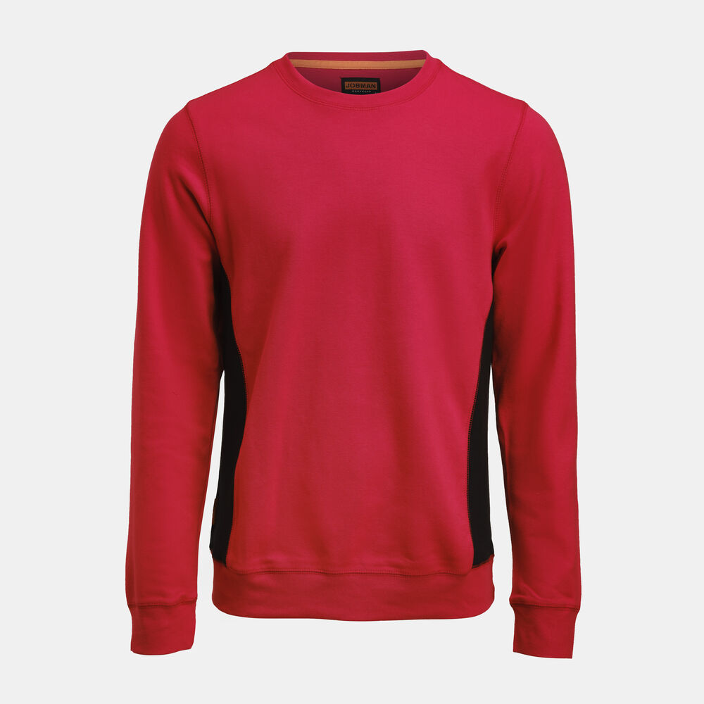 Jobman - 5402 Roundneck Sweatshirt - rood/zwart