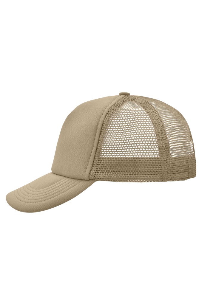 5 Panel Polyester Mesh Cap - khaki