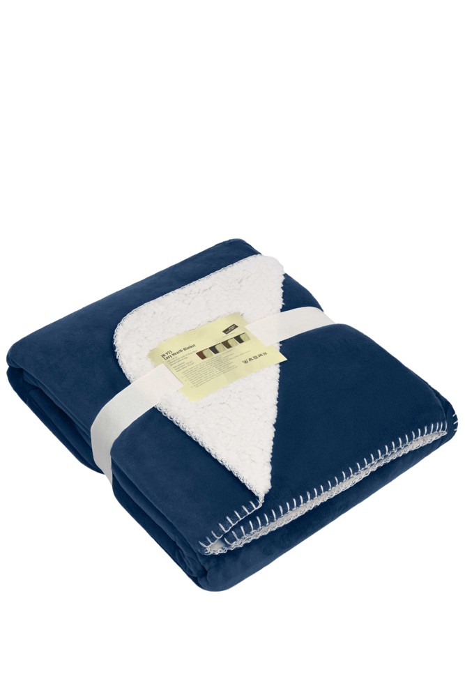 Cosy Hearth Blanket - navy/natural