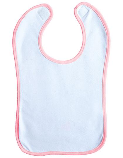 Baby Bib Double Layer - white/babypink