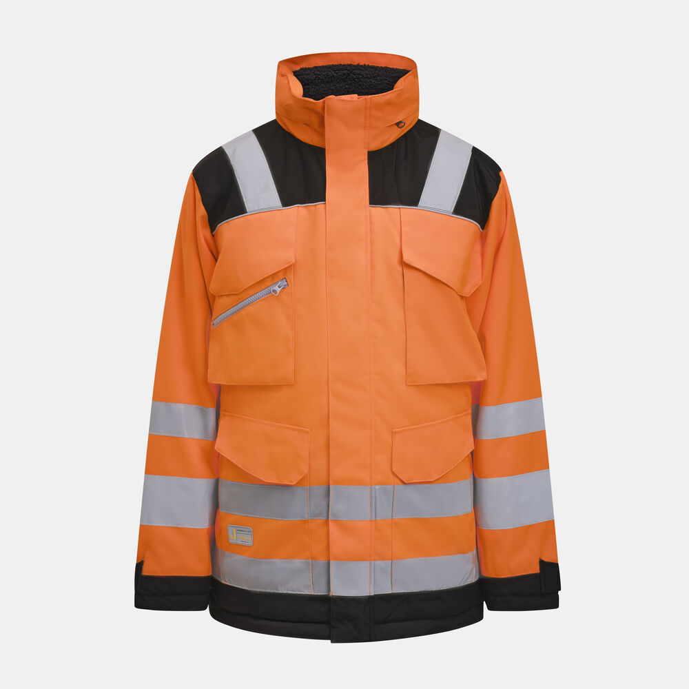 Jobman - 1236 Hi-Vis Winter Parka Star - oranje/zwart
