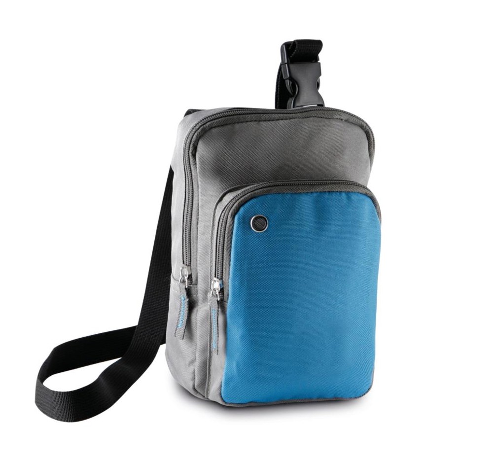 Schoudertasje - slate grey/aqua blue