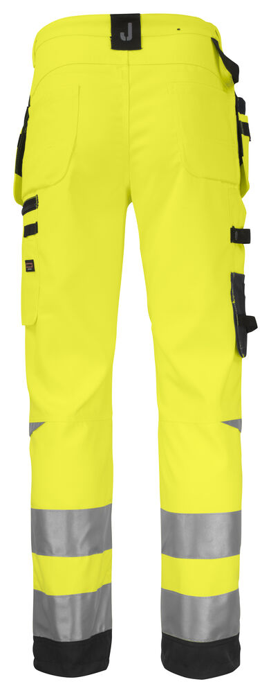 Jobman - 2222 Hi-Vis Trousers Star HP Geel/Zwart D108