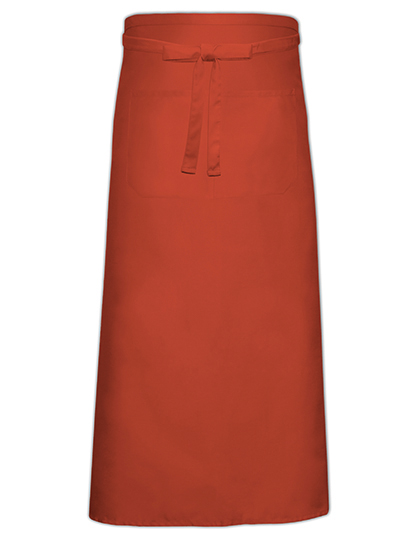 Bistro Apron With Front Pocket - Terracotta