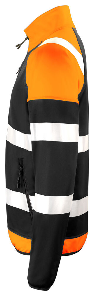 Jobman - 5127 Hi-Vis Softshell Light Jacket Zwart/HV Oranje XL