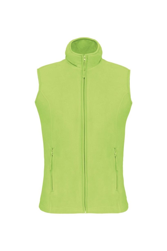 Bodywarmer van microfleece dames - Lime