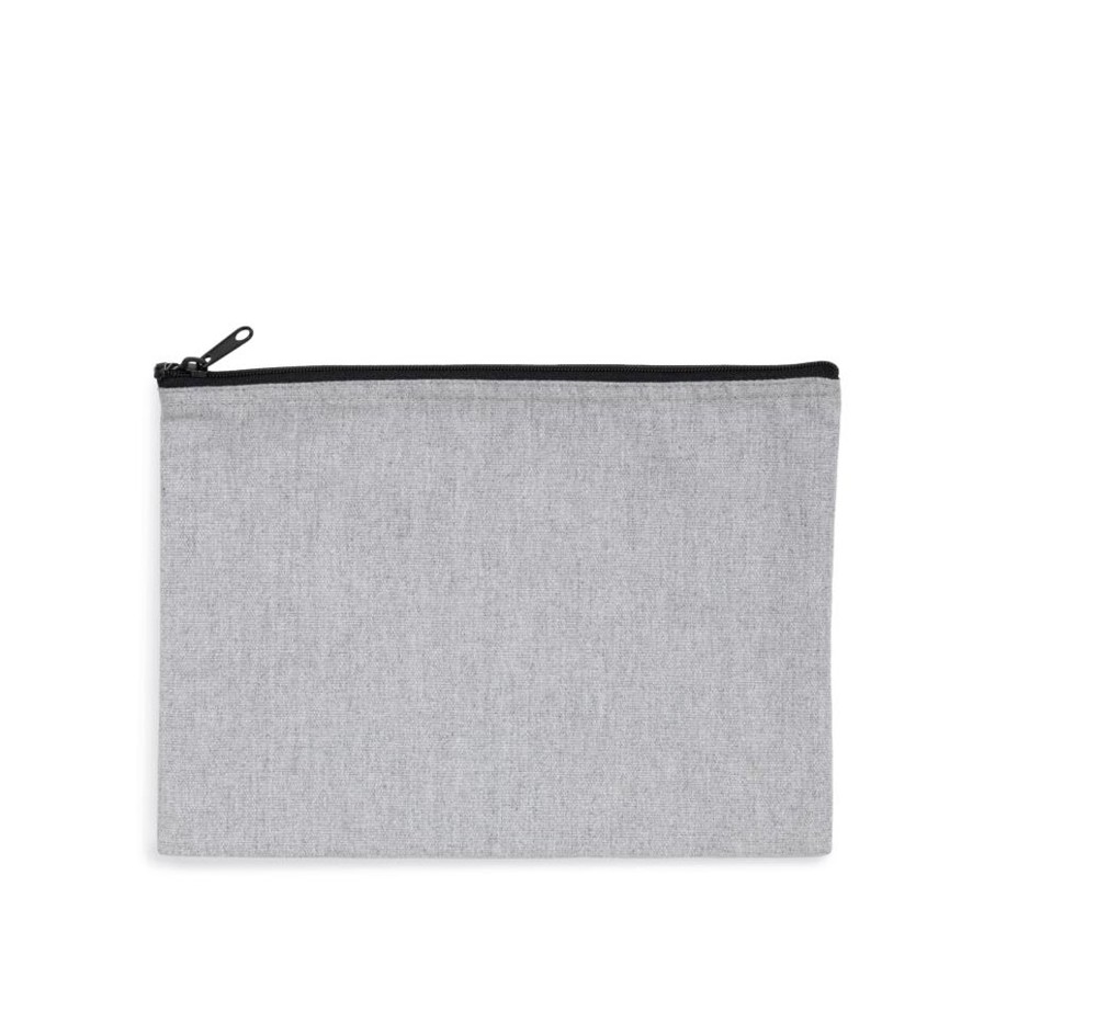 Gerecycled ritstasje - pebble grey/black night