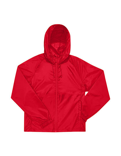 B&C BE INSPIRED - #Reset Lined Windbreaker - Red
