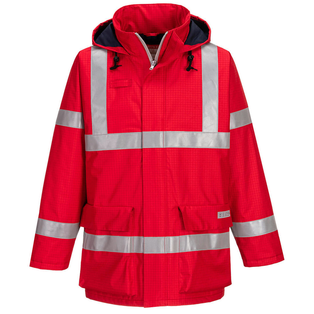 Bizflame Regen, antistatische en vlamvertragende jas - Red