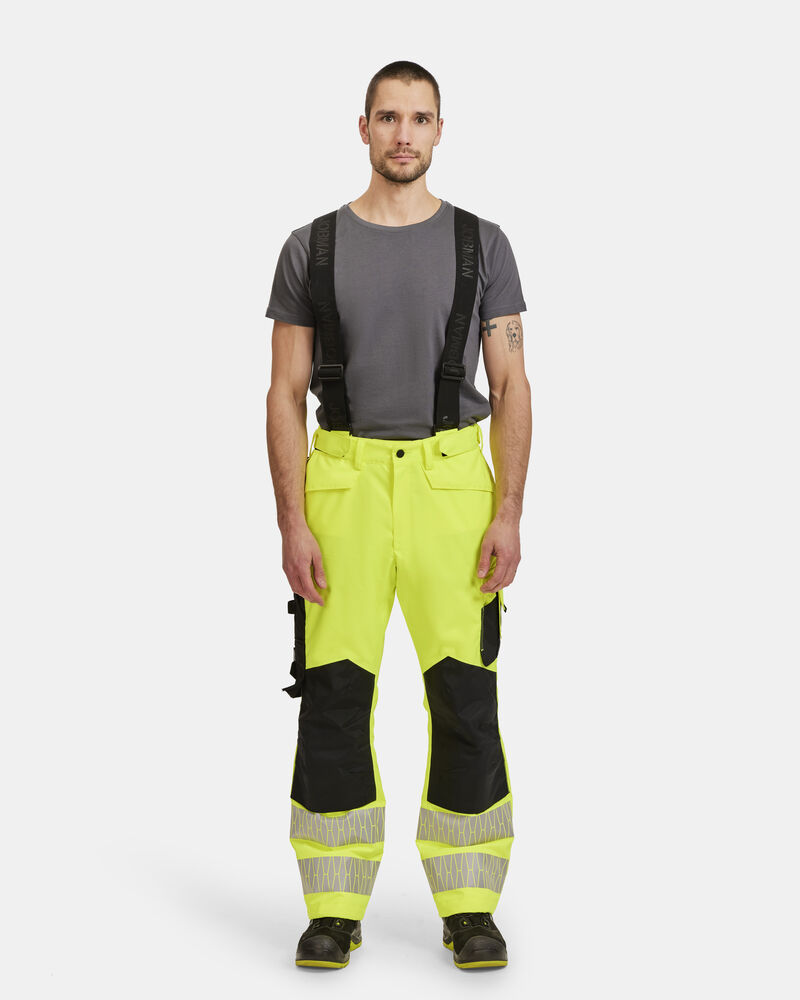 Jobman - 2235 Hi-Vis Winter Trousers Geel/Zwart XS