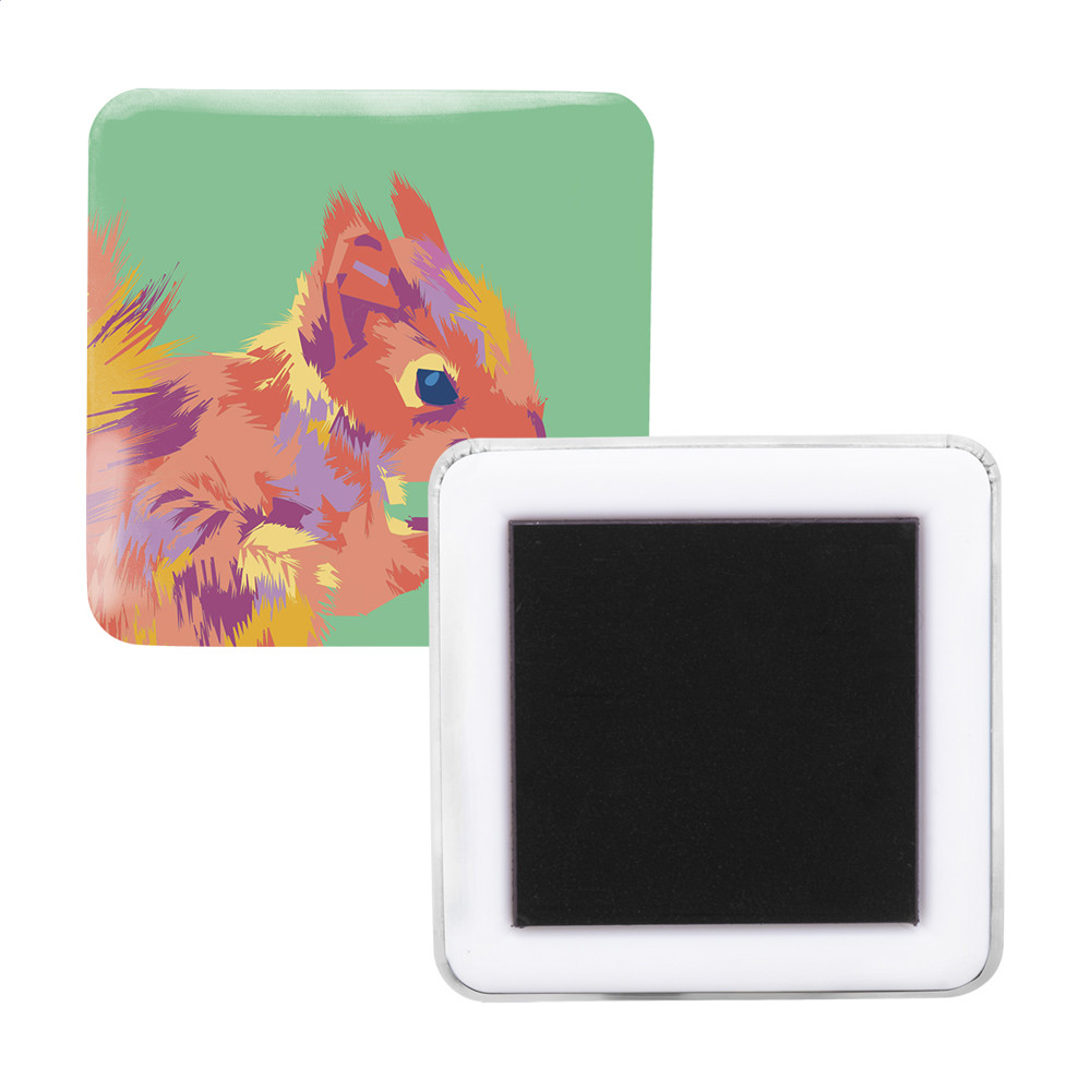 MagBadge Square - pin-knop koelkastmagneet