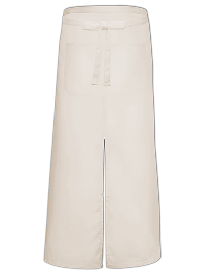 Bistro Apron With Split And Front Pocket - Natural
