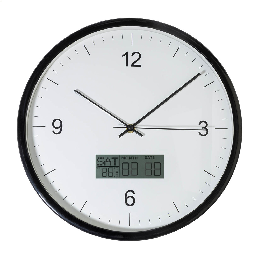 Tempora - RPP wandklok - zwart