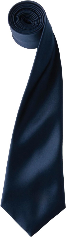 'Colours' Satin Tie - Navy