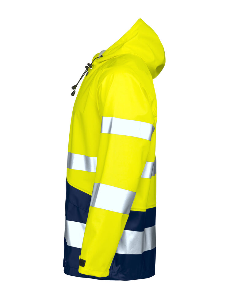 Jobman - 1566 Hi-Vis Raincoat Geel/Navy M